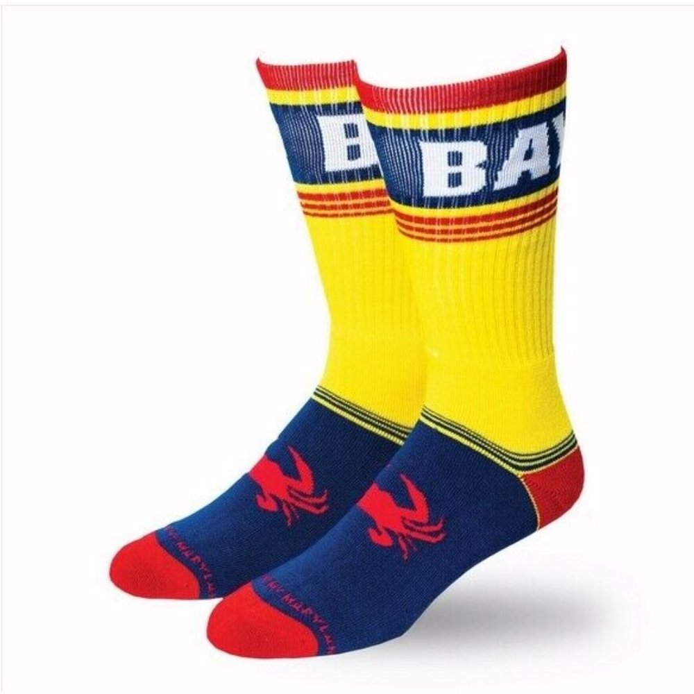 Old Bay Crab Crew Socks - NEW FAST SHIP